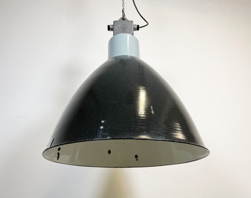 Large Industrial Enamel Factory Pendant Lamp from Elektrosvit, 1960s-CGF-1260653