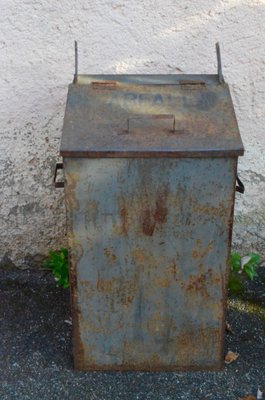 Large Industrial Metal Trash Can, 1960s-AIU-2032500