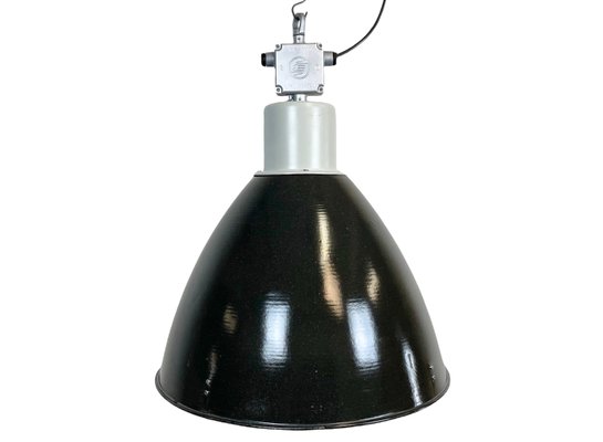 Large Industrial Pendant Lamp in Enamel Factory from Elektrosvit, 1960s-CGF-1299915