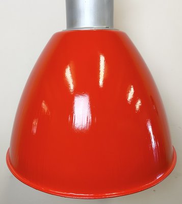 Large Industrial Red Painted Factory Lamp from Elektrosvit, 1960s-CGF-1747354