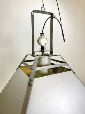 Large Industrial Silver Ceiling Lamp, 1970s-CGF-669873