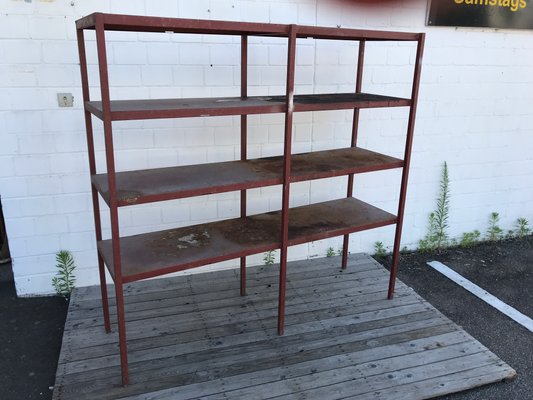 Large Industrial Style Metal Workshop Shelf, 1950s-EXJ-664039