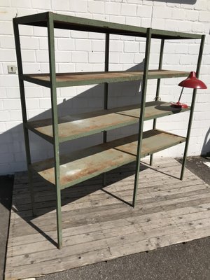 Large Industrial Style Metal Workshop Shelf, 1950s-EXJ-664039