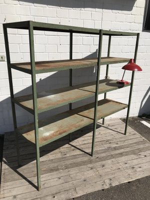 Large Industrial Style Metal Workshop Shelf, 1950s-EXJ-664039