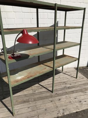 Large Industrial Style Metal Workshop Shelf, 1950s-EXJ-664039