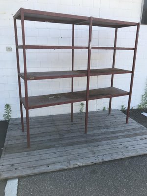 Large Industrial Style Metal Workshop Shelf, 1950s-EXJ-664039