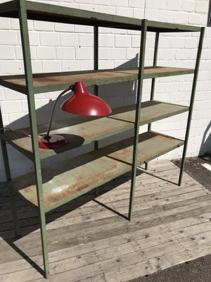 Large Industrial Style Metal Workshop Shelf, 1950s-EXJ-664039