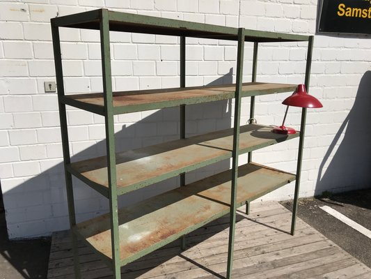 Large Industrial Style Metal Workshop Shelf, 1950s-EXJ-664039