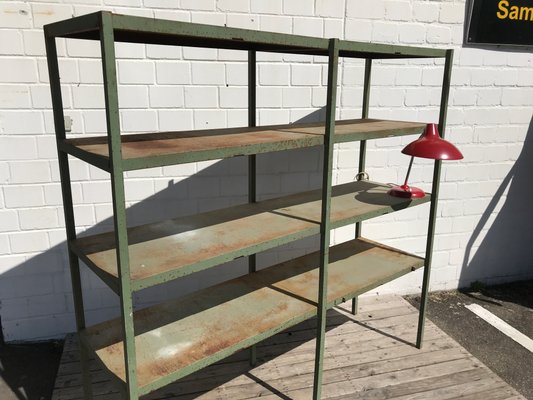 Large Industrial Style Metal Workshop Shelf, 1950s-EXJ-664039