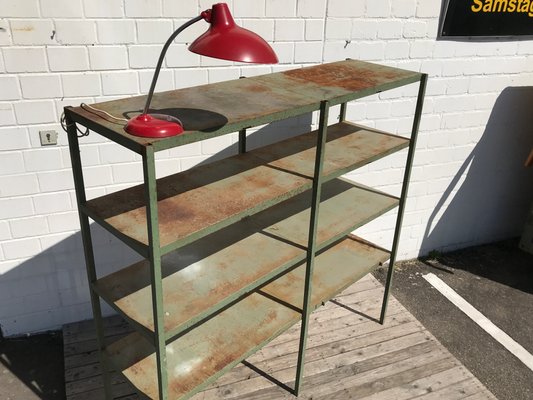 Large Industrial Style Metal Workshop Shelf, 1950s-EXJ-664039