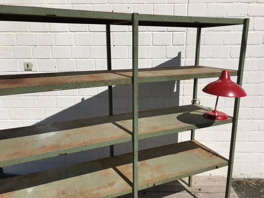 Large Industrial Style Metal Workshop Shelf, 1950s-EXJ-664039