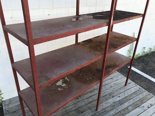 Large Industrial Style Metal Workshop Shelf, 1950s-EXJ-664039