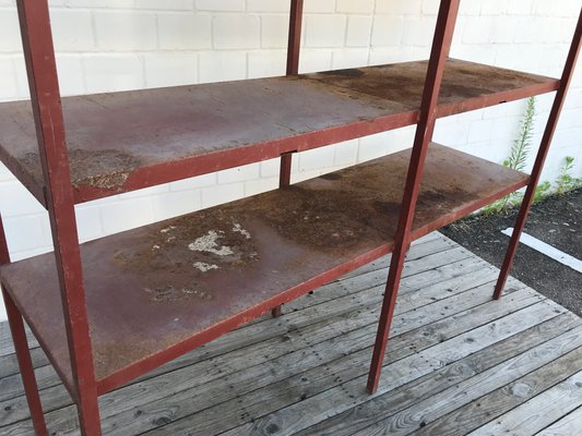 Large Industrial Style Metal Workshop Shelf, 1950s-EXJ-664039