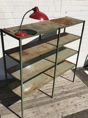 Large Industrial Style Metal Workshop Shelf, 1950s-EXJ-664039