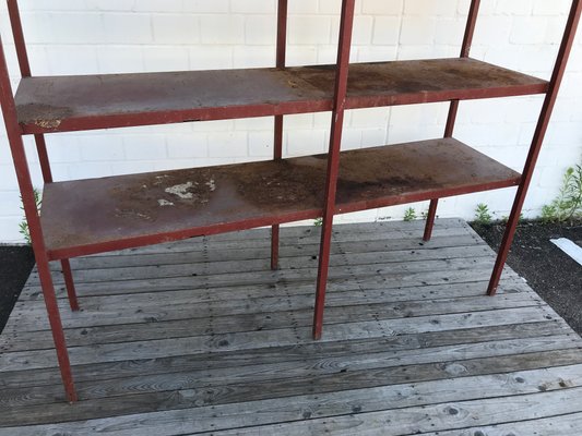 Large Industrial Style Metal Workshop Shelf, 1950s-EXJ-664039