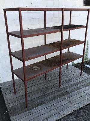 Large Industrial Style Metal Workshop Shelf, 1950s-EXJ-664039