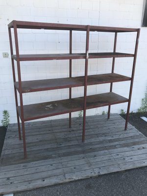 Large Industrial Style Metal Workshop Shelf, 1950s-EXJ-664039