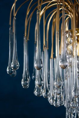 Large Iridescent Murano Glass Drops Chandelier in the Style of Venini, 1970s-MBH-1419163