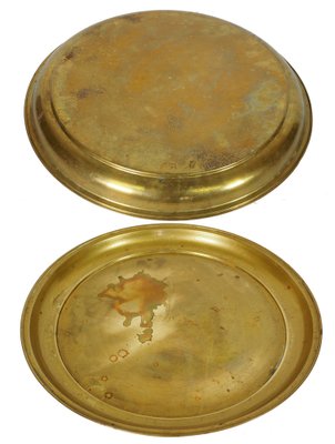 Large Islamic Bowl in Brass, 1940s-UZN-1400962