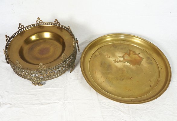 Large Islamic Bowl in Brass, 1940s-UZN-1400962