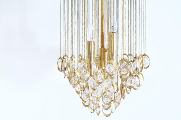 Large Italian Cascading Glass Chandelier, 1960s-FO-980704