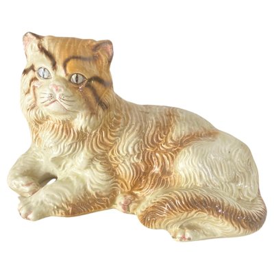 Large Italian Cat Figurine in Ceramic, 1970s-UR-1717317