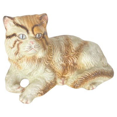 Large Italian Cat Figurine in Ceramic, 1970s-UR-1717317