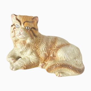 Large Italian Cat Figurine in Ceramic, 1970s-UR-1717317