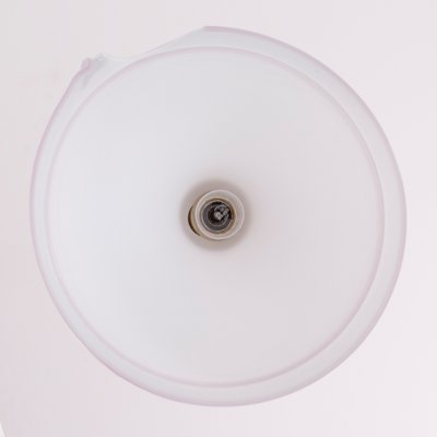 Large Italian Ceiling Lamp in White Murano Glass with Pink Gray Finishes, 1980s-MPO-1325992