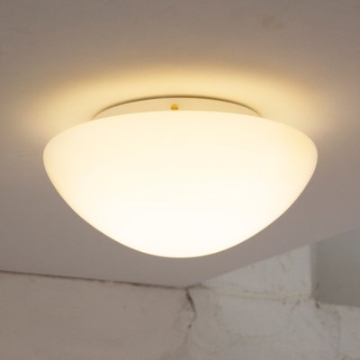 Large Italian Ceiling Light in White Opal Murano Glass, 1980s-MPO-1259569