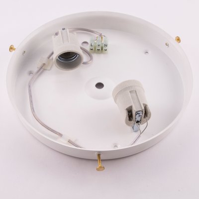 Large Italian Ceiling Light in White Opal Murano Glass, 1980s-MPO-1259569