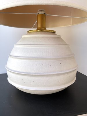 Large Italian Ceramic and Brass Lamp, 1970s-FUE-1406510