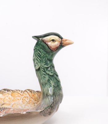 Large Italian Ceramic Peacock Fruit Platter, 1975-GCG-1703538