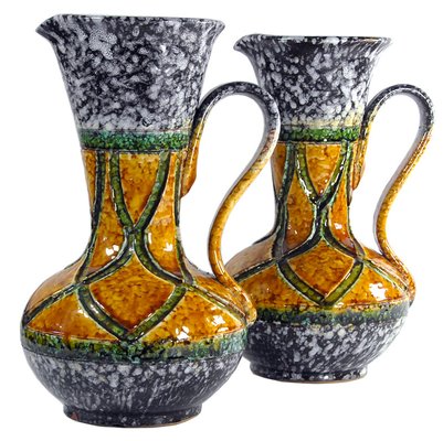 Large Italian Ceramic Vases from Nuovo Rinascimento, 1970s, Set of 2-GIW-1719338