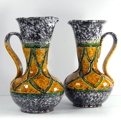 Large Italian Ceramic Vases from Nuovo Rinascimento, 1970s, Set of 2-GIW-1719338