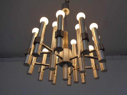 Large Italian Chandelier by Gaetano Sciolari for Sciolari, 1960s-RDW-965095