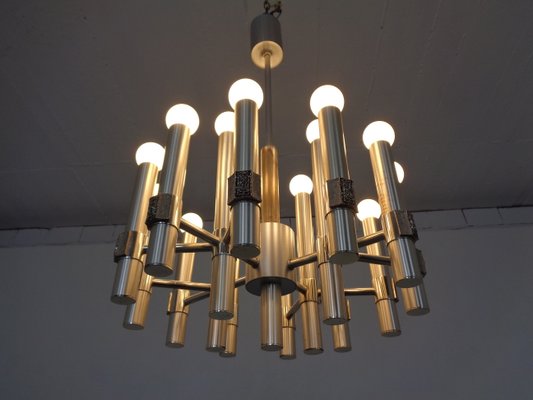 Large Italian Chandelier by Gaetano Sciolari for Sciolari, 1960s-RDW-965095