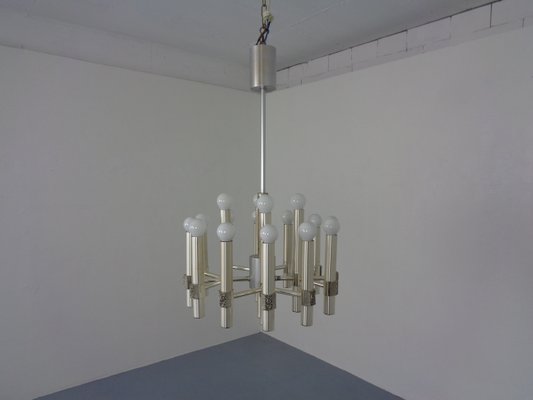 Large Italian Chandelier by Gaetano Sciolari for Sciolari, 1960s-RDW-965095