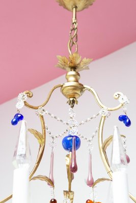 Large Italian Chandelier with Murano Glass Fruits, 1990s-JWI-1814438