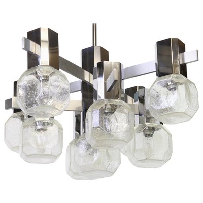 Large Italian Chrome Chandelier from Sciolari, 1960s-UGR-1085465