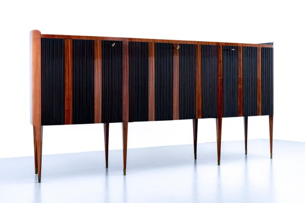 Large Italian Credenzas in Walnut and Mahogany by Paolo Buffa for Cassina, 1956, Set of 2-ITV-1299187