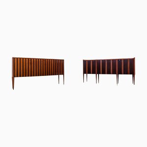 Large Italian Credenzas in Walnut and Mahogany by Paolo Buffa for Cassina, 1956, Set of 2-ITV-1299187