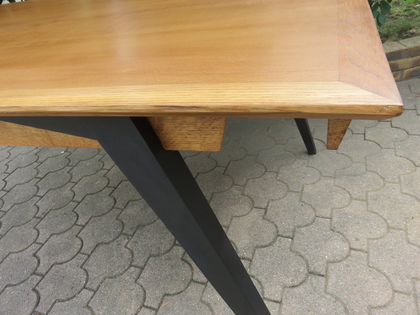 Large Italian Dining Table with Compass Feet, 1960s