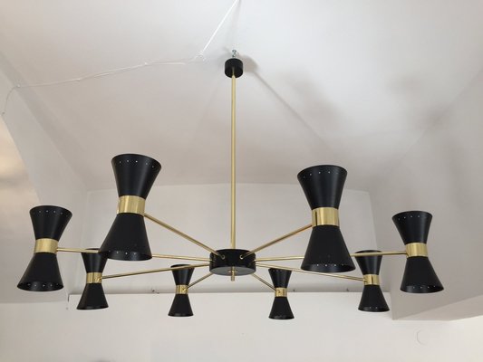 Large Italian Double-Coned Chandelier, 1958-AX-847654