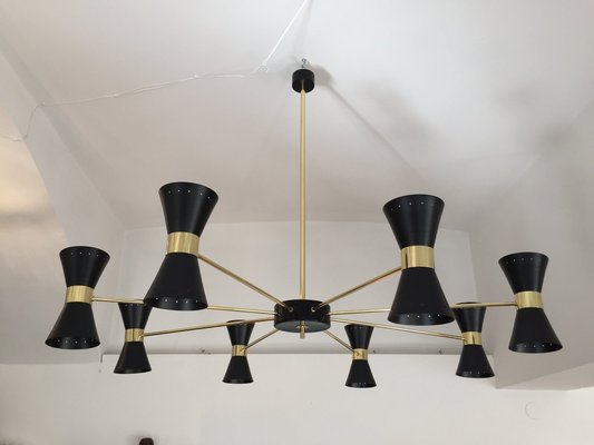 Large Italian Double-Coned Chandelier, 1958-AX-847654