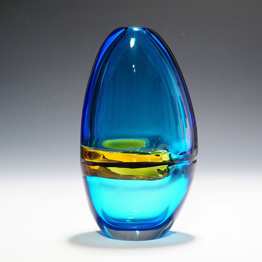 Large Italian Double Incalmo Vase by Alfredo Barbini, 1965