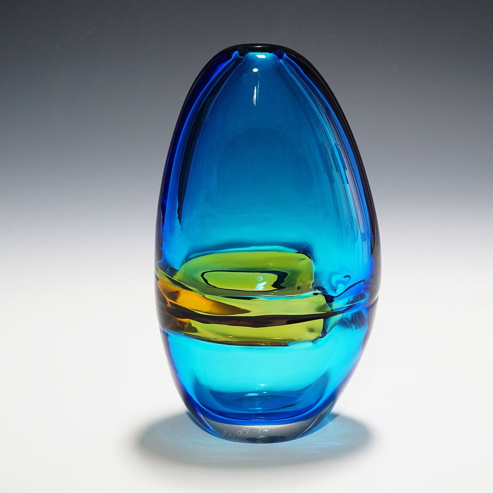 Large Italian Double Incalmo Vase by Alfredo Barbini, 1965