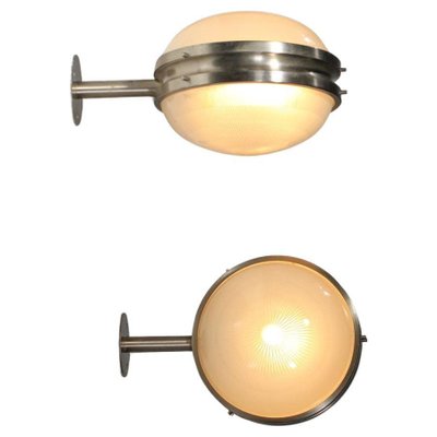 Large Italian Gamma Sconces in Chrome attributed to Sergio Mazza, 1960s, Set of 2-YU-1800691