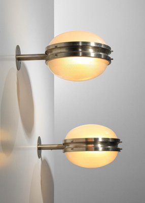 Large Italian Gamma Sconces in Chrome attributed to Sergio Mazza, 1960s, Set of 2-YU-1800691