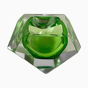 Large Italian Green Glass Ashtray, 1960s-UR-1792657